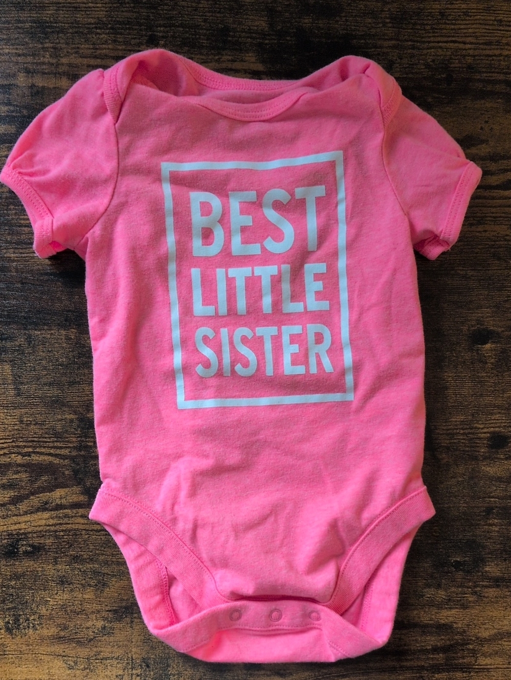 5/$25 The Children's Place Pink Onesie Bodysuit 6-9M